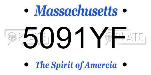 5091YF Massachusetts License Plate
