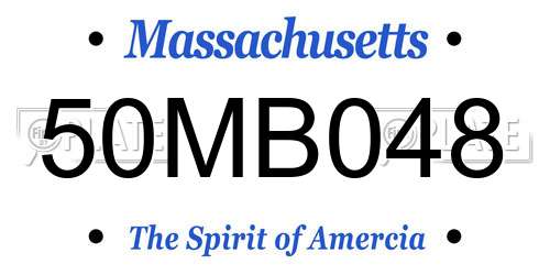 50MB048 Massachusetts License Plate