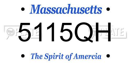 5115QH Massachusetts License Plate
