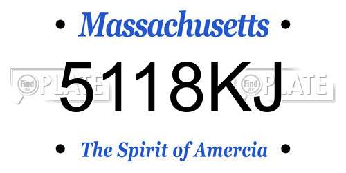 5118KJ Massachusetts License Plate