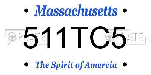 511TC5 Massachusetts License Plate