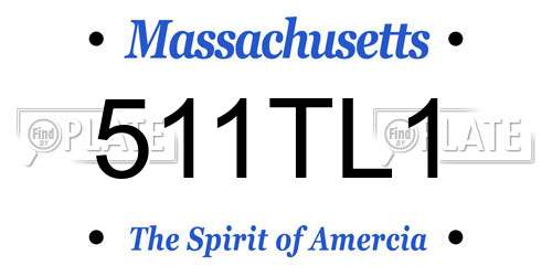 511TL1 Massachusetts License Plate