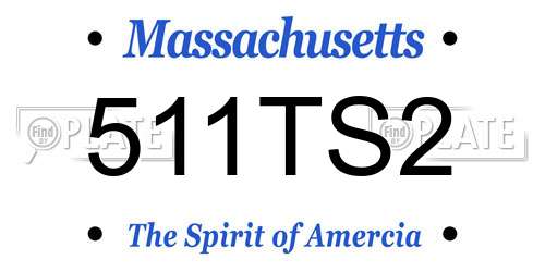 511TS2 Massachusetts License Plate