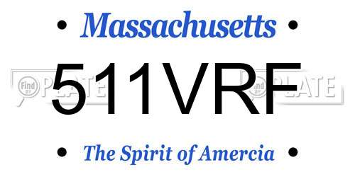 511VRF Massachusetts License Plate