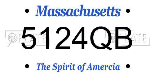 5124QB Massachusetts License Plate