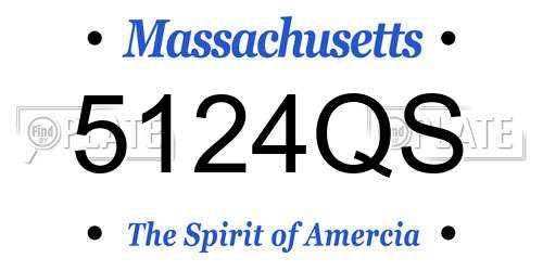 5124QS Massachusetts License Plate