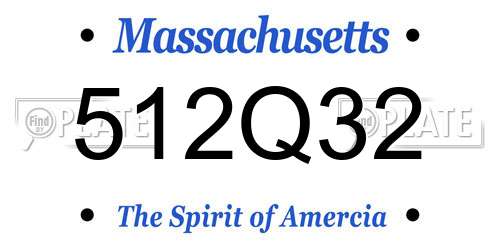 512Q32 Massachusetts License Plate