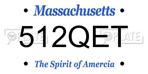 512QET Massachusetts License Plate