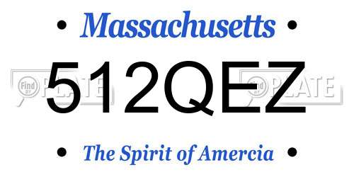 512QEZ Massachusetts License Plate