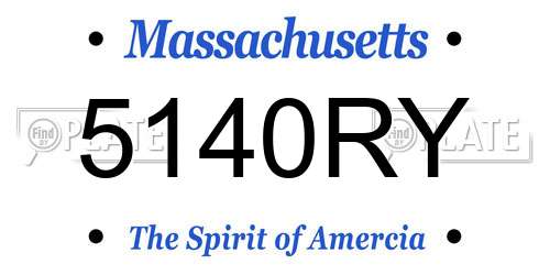 5140RY Massachusetts License Plate