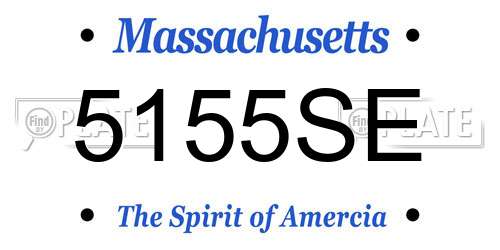 5155SE Massachusetts License Plate