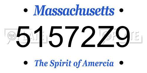 51572Z9 Massachusetts License Plate
