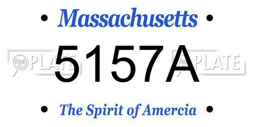 5157A Massachusetts License Plate