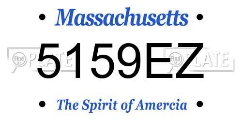 5159EZ Massachusetts License Plate