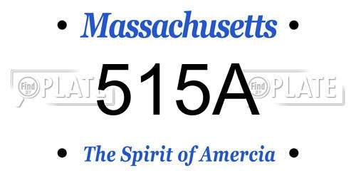 515A Massachusetts License Plate