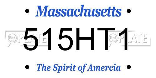 515HT1 Massachusetts License Plate