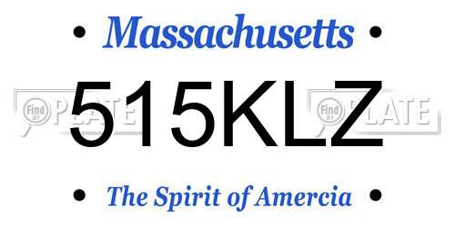 515KLZ Massachusetts License Plate