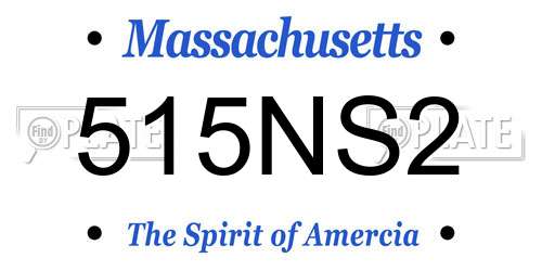 515NS2 Massachusetts License Plate