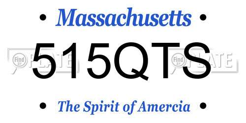515QTS Massachusetts License Plate
