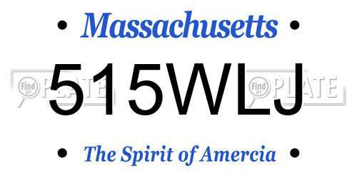 515WLJ Massachusetts License Plate