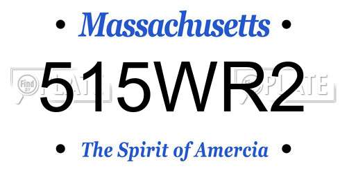 515WR2 Massachusetts License Plate