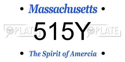 515Y Massachusetts License Plate