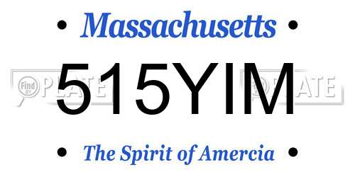 515YIM Massachusetts License Plate