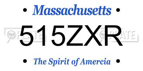 515ZXR Massachusetts License Plate