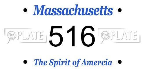 516 Massachusetts License Plate