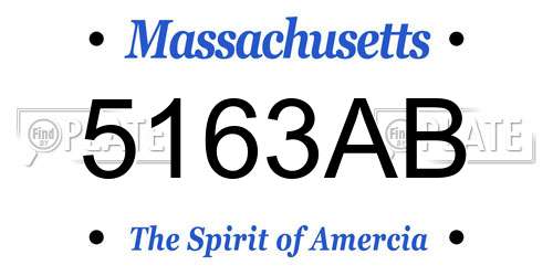 5163AB Massachusetts License Plate