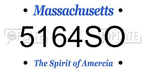 5164SO Massachusetts License Plate