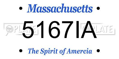 5167IA Massachusetts License Plate