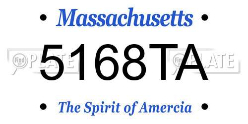 5168TA Massachusetts License Plate