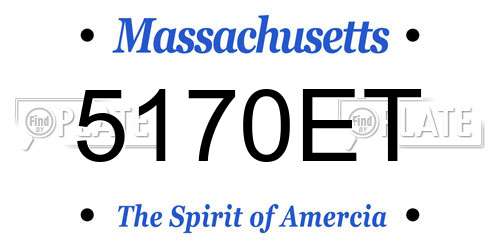 5170ET Massachusetts License Plate