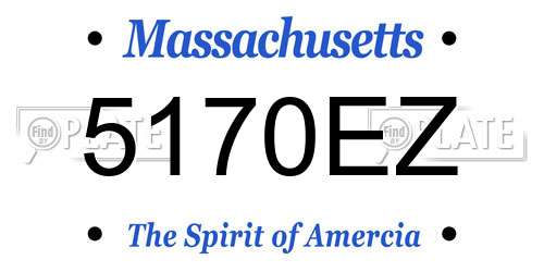 5170EZ Massachusetts License Plate