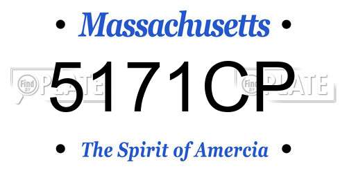 5171CP Massachusetts License Plate