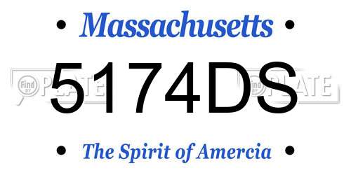 5174DS Massachusetts License Plate