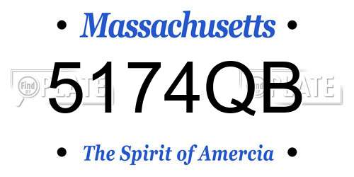 5174QB Massachusetts License Plate