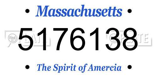 5176138 Massachusetts License Plate
