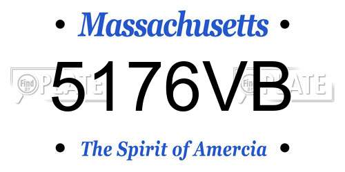 5176VB Massachusetts License Plate