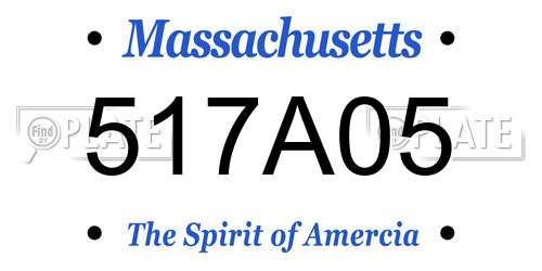 517A05 Massachusetts License Plate