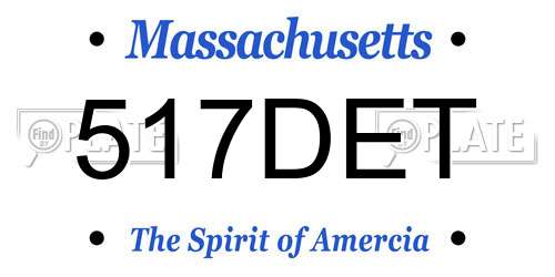 517DET Massachusetts License Plate