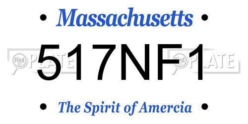 517NF1 Massachusetts License Plate
