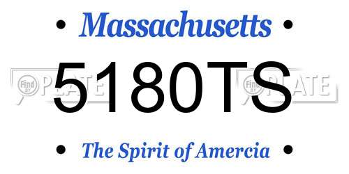 5180TS Massachusetts License Plate