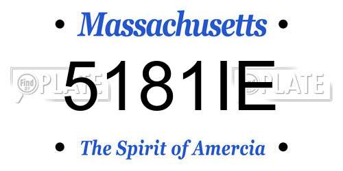 5181IE Massachusetts License Plate