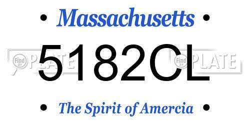 5182CL Massachusetts License Plate