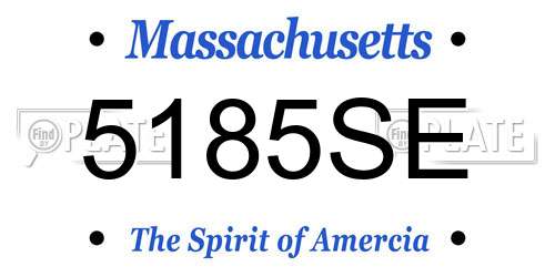 5185SE Massachusetts License Plate