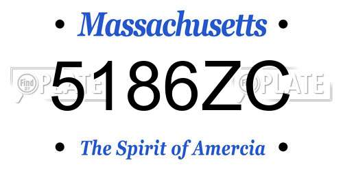 5186ZC Massachusetts License Plate