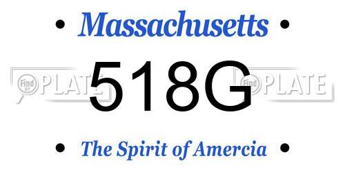 518G Massachusetts License Plate