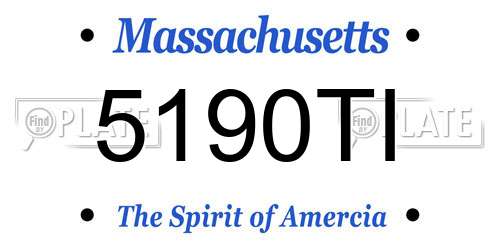 5190TI Massachusetts License Plate